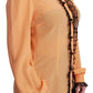 Dolce & Gabbana Yellow Silk Sequin Lace Blouse Shirt