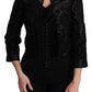 Dolce & Gabbana Black Floral Jacquard Blazer Silk Jacket