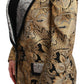 Dolce & Gabbana Elegant Gold Floral Jacquard Blazer Jacket