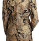 Dolce & Gabbana Elegant Gold Floral Jacquard Blazer Jacket