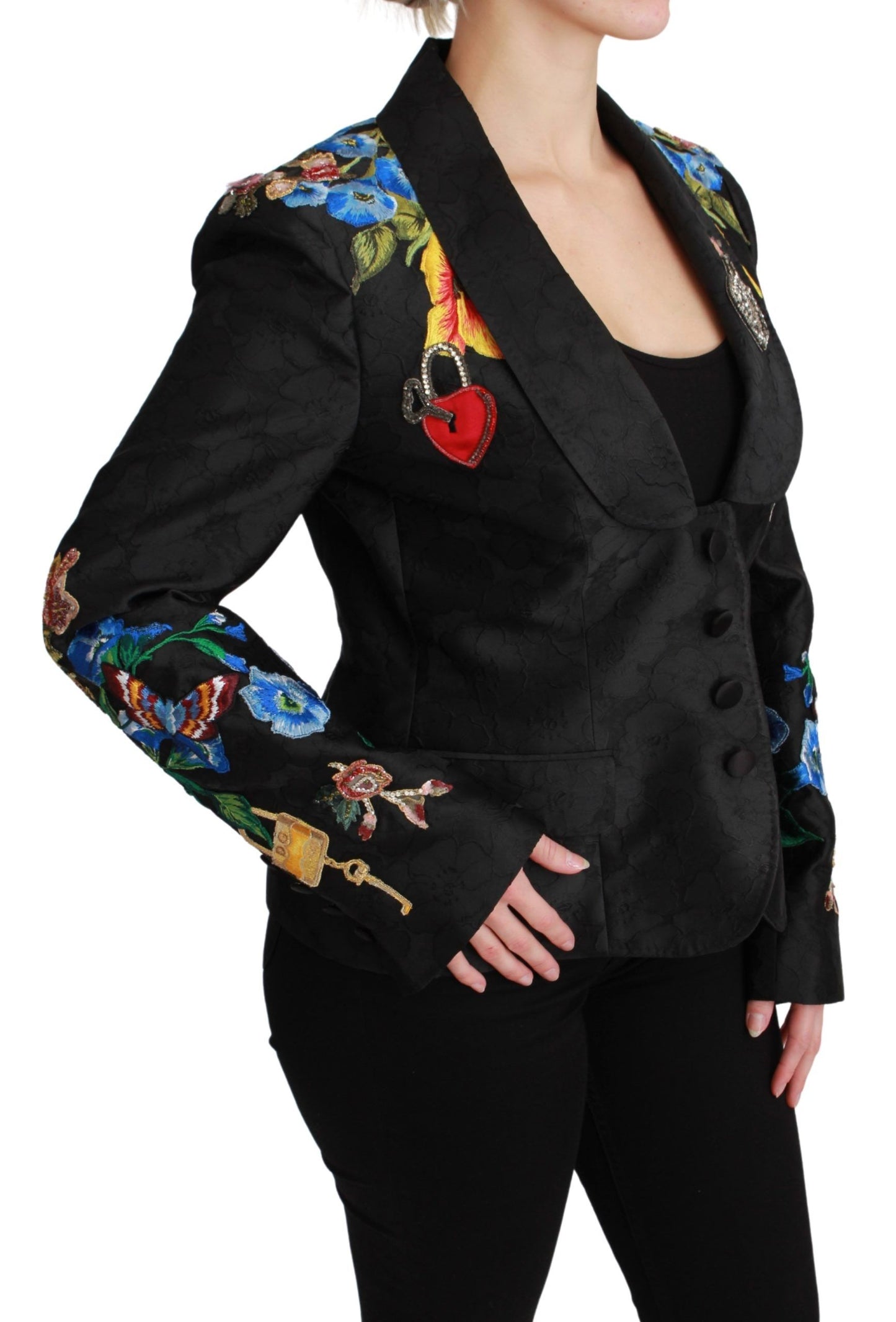 Dolce & Gabbana Enchanted Sicilian Black Brocade Blazer