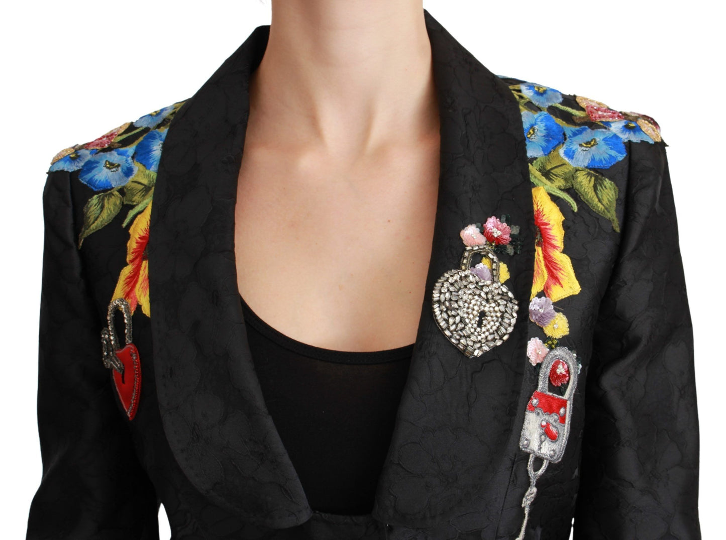 Dolce & Gabbana Enchanted Sicilian Black Brocade Blazer