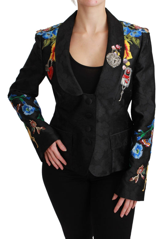 Dolce & Gabbana Enchanted Sicilian Black Brocade Blazer