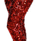 Dolce & Gabbana Red Sequined Cropped Trousers Pants