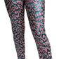 Dolce & Gabbana Blue Pink Multicolor Pattern Cropped High Waist Pants