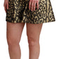 Dolce & Gabbana Black Gold High Waist Mini Cotton Shorts