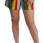 Dolce & Gabbana Multicolor Riga Pittorica Mini Shorts