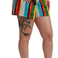 Dolce & Gabbana Multicolor Riga Pittorica Mini Shorts