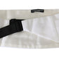 Dolce & Gabbana White Men Waist Belt Cotton Cummerbund