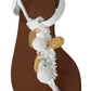 Dolce & Gabbana White Leather Coins Flip Flops Sandals Shoes