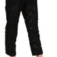 Dolce & Gabbana Black Lace Straight Cropped High Waist Pants