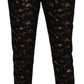 Dolce & Gabbana Black Gold Brocade High Waist Pants