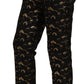 Dolce & Gabbana Black Gold Brocade High Waist Pants