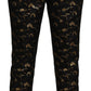 Dolce & Gabbana Black Gold Brocade High Waist Pants