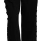 Dolce & Gabbana Black High Waist Cropped Cotton Stretch Pants