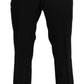 Dolce & Gabbana Black Cotton Wool Formal Dress Pants