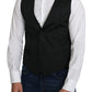 Dolce & Gabbana Gray 100% Silk Formal Coat Vest