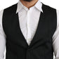 Dolce & Gabbana Gray 100% Silk Formal Coat Vest