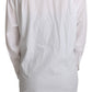 Dolce & Gabbana Cotton White Scarf Neck Shirt Blouse Top