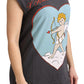 Dolce & Gabbana Gray Cotton L' Amore Top Tank T-shirt