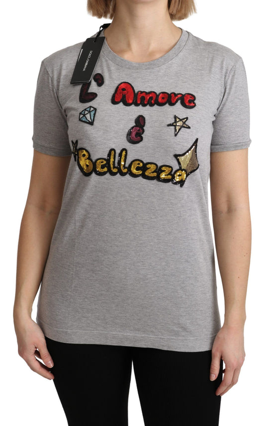 Dolce & Gabbana Gray Amore e Bellezza T-shirt