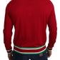 Dolce & Gabbana Red Wool Silk Pig of the Year Sweater