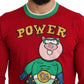 Dolce & Gabbana Red Wool Silk Pig of the Year Sweater