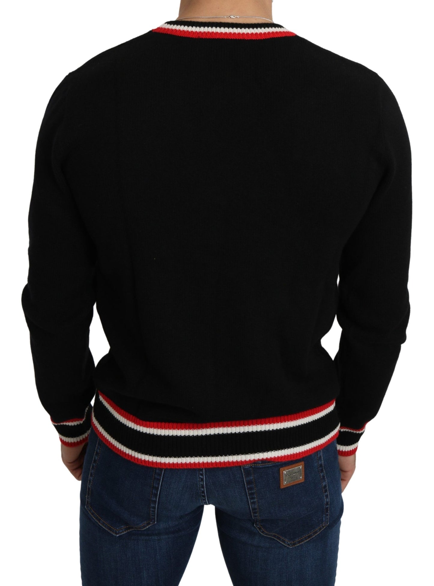 Dolce & Gabbana Black Cashmere Pig of the Year Pullover Sweater