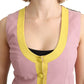 Dolce & Gabbana Pink Sleeveless Waistcoat Vest Cotton Top