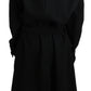 Dolce & Gabbana Elegant Black Wool Trenchcoat