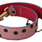 Dolce & Gabbana Pink Polka Dot Leather Shoulder Strap