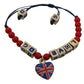 Dolce & Gabbana Red Blue Beaded DG LOVES LONDON Flag Branded Bracelet