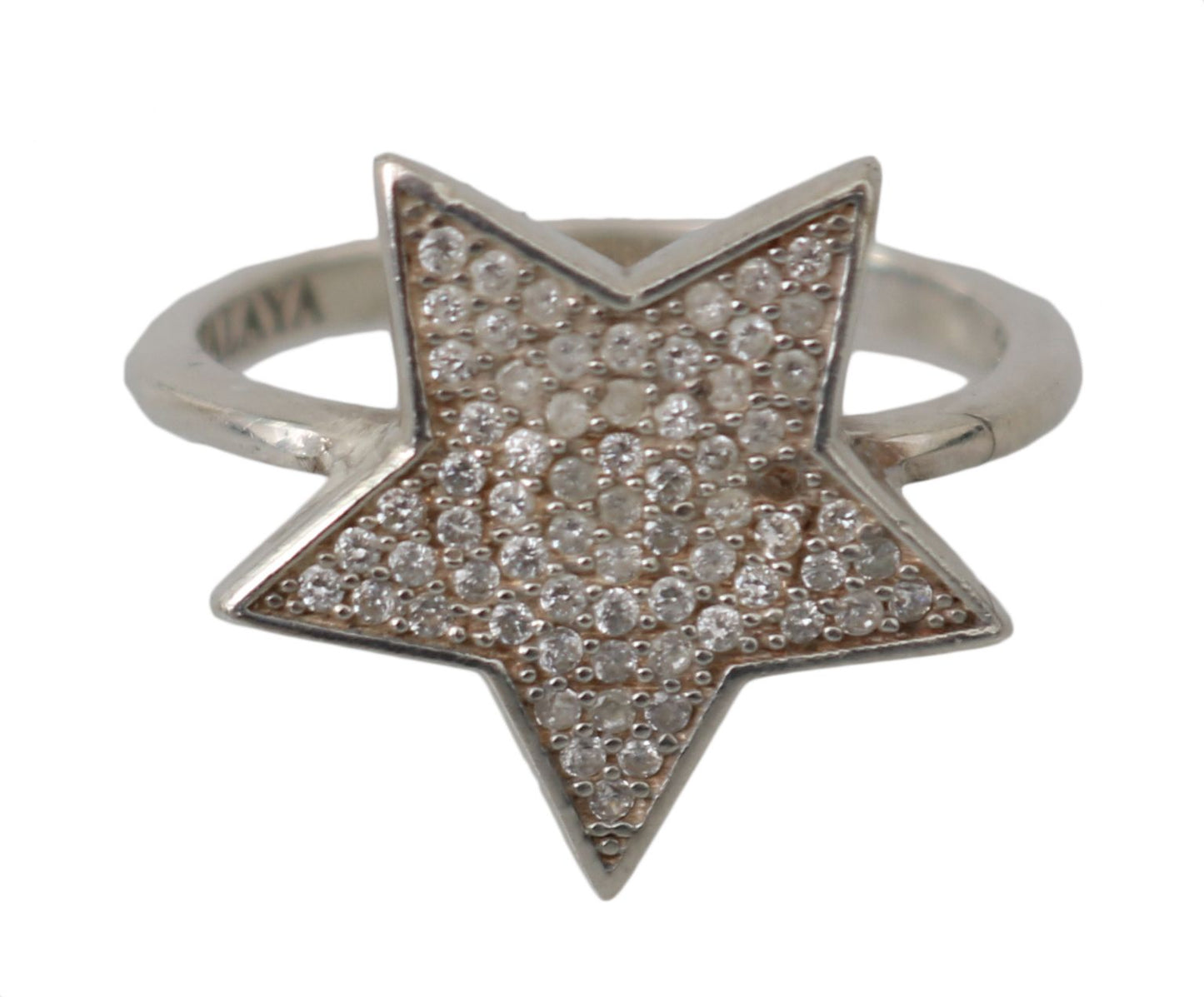 Nialaya Silver Womens Clear CZ Star 925 Ring