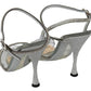 Dolce & Gabbana Silver Crystal Ankle Strap Sandals