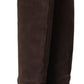 Dolce & Gabbana Brown Suede Studded Knee High Shoes Boots