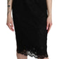 Dolce & Gabbana Elegant Black Lace Sheath Dress