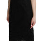 Dolce & Gabbana Elegant Black Lace Sheath Dress