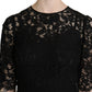 Dolce & Gabbana Elegant Black Lace Sheath Dress