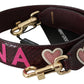 Dolce & Gabbana Bordeaux Exotic Skin Leather Belt Shoulder Strap