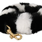 Dolce & Gabbana Black White Lapin Fur Accessory Shoulder Strap