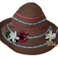 Dolce & Gabbana Brown Floral Wide Brim Straw Floppy Cap Hat