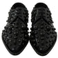 Dolce & Gabbana Black Leather Crystals Dress Broque Shoes