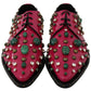 Dolce & Gabbana Pink Leather Crystals Dress Broque Shoes