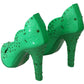 Dolce & Gabbana Green Crystal Floral CINDERELLA Heels Shoes