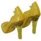 Dolce & Gabbana Yellow Floral Crystal CINDERELLA Heels Shoes