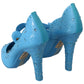 Dolce & Gabbana Blue Floral Crystal CINDERELLA Heels Shoes