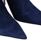 Jimmy Choo Pop Blue Leather Blaize 100 Boots