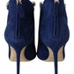 Jimmy Choo Pop Blue Leather Blaize 100 Boots