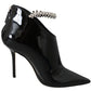 Jimmy Choo Black Patent Leather Blaize 100 Boots