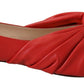 Jimmy Choo Annabell Flat Nap Chilli Leather Flat Shoes